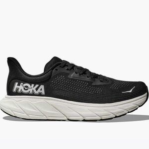 Hoka Black and White Athletic Shoes with Maximalist Cushioning